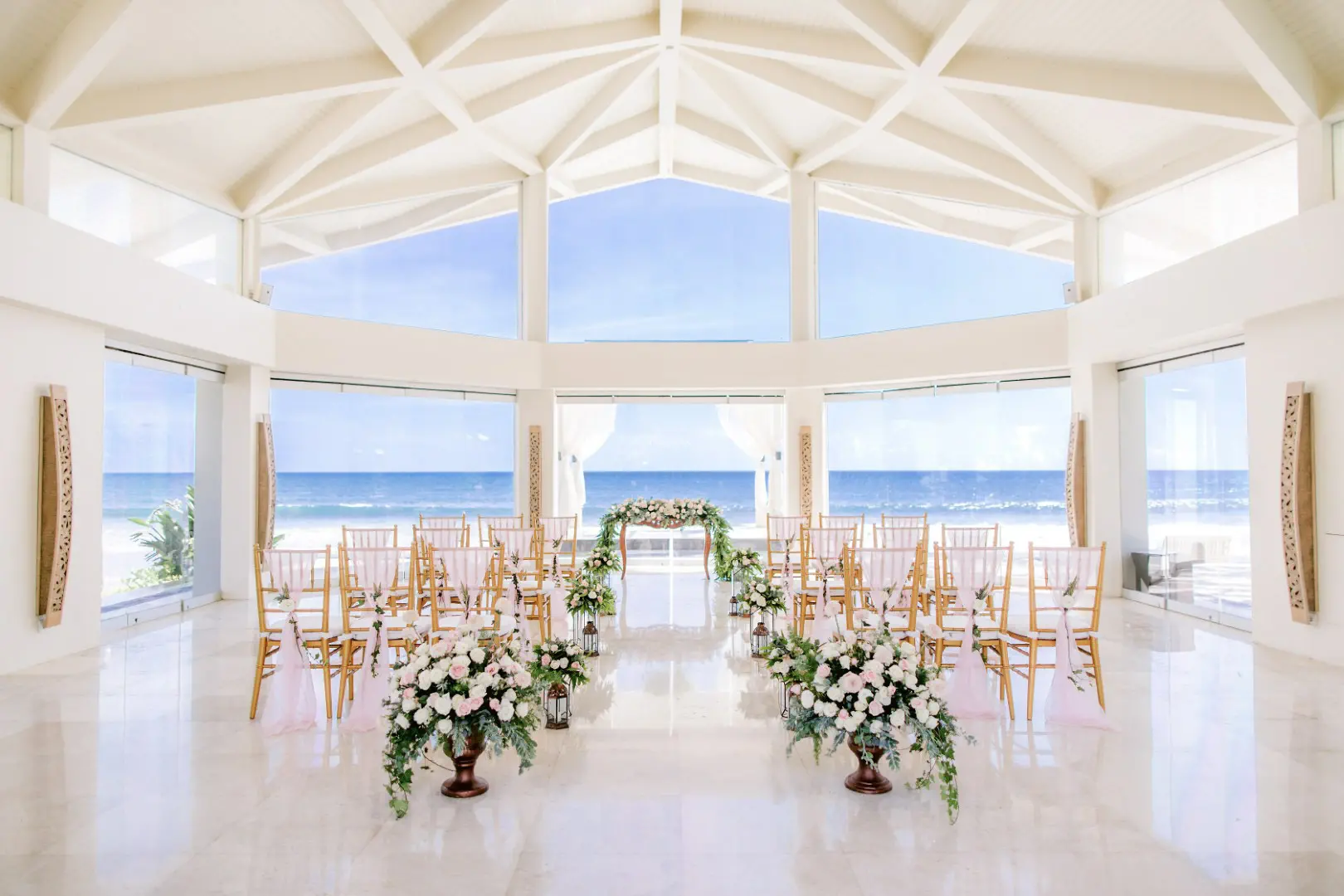 Beach view pavillion ceremony in seminyak center