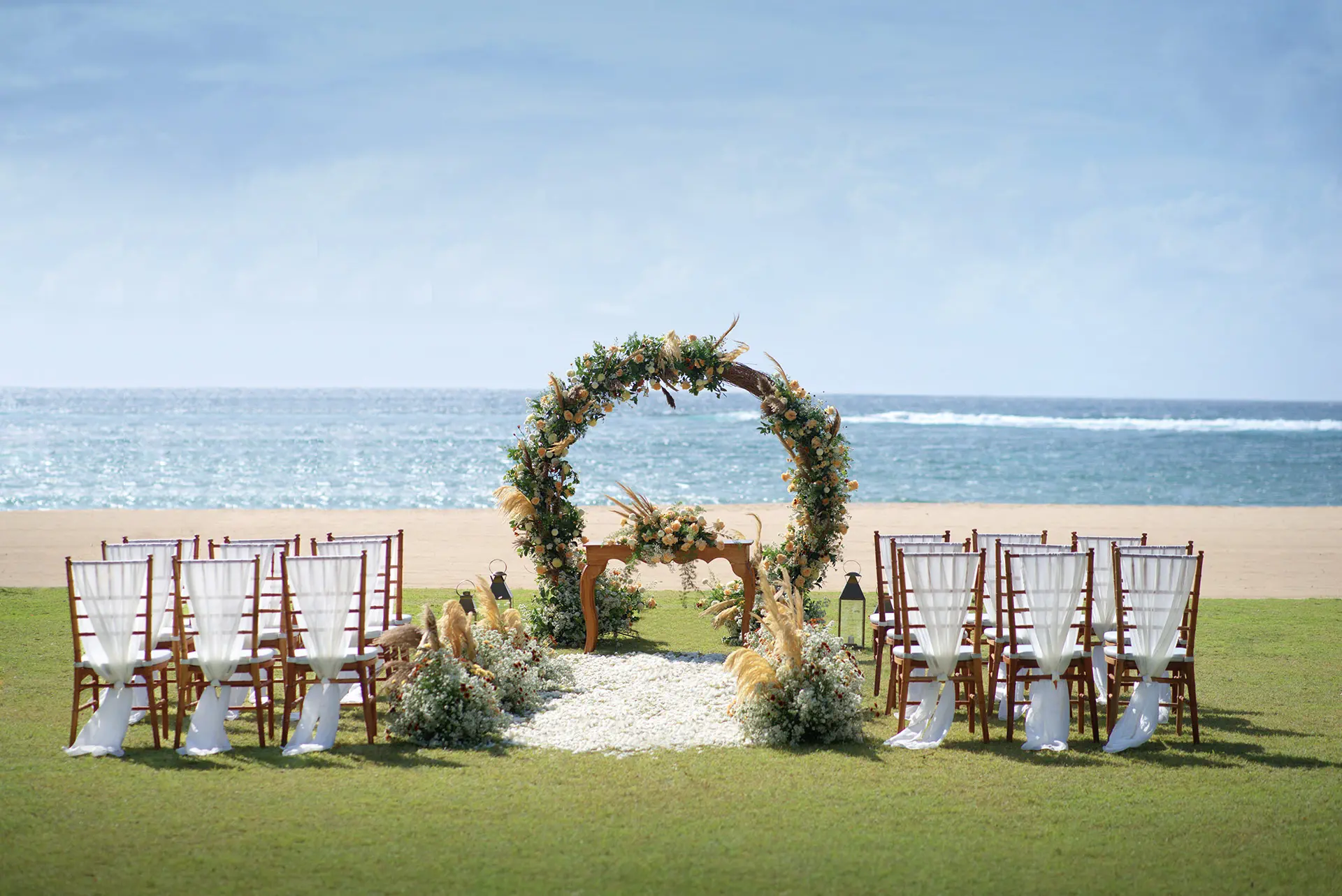 Simple elegant beach wedding in nusa dua beach hotel